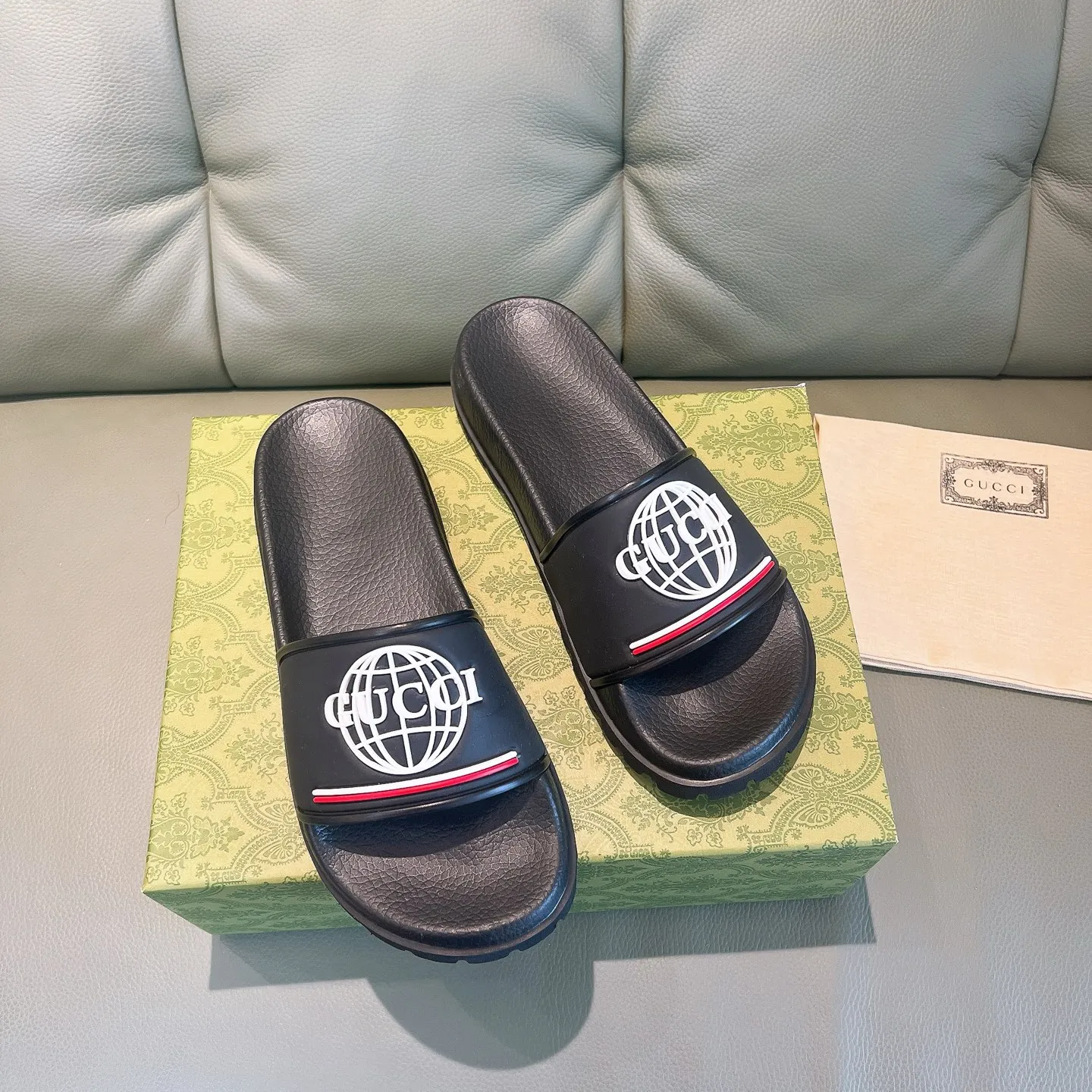Men's Men's Shoes 130🐮🐮Gucci Gucci Slippers Gucci 2024 latest beach sandals slippers Original molding double G LOGO Original molding consistent Outsole: Men's Men's Shoes u double-layer outsole Size: 35-46